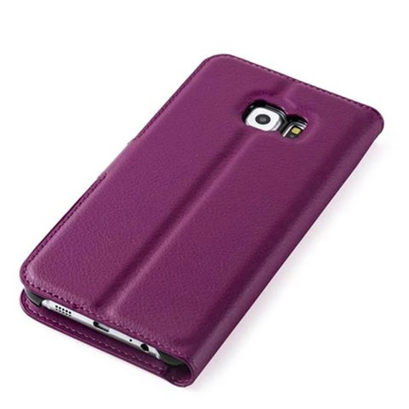 Cadorabo Hülle kompatibel mit Samsung Galaxy S6 EDGE Schutzhülle mit Magnetverschluss, Standfunktion und Kartenfach