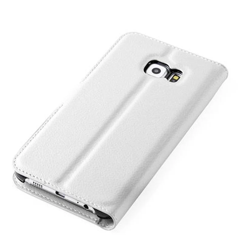 Cadorabo Hülle kompatibel mit Samsung Galaxy S6 EDGE Schutzhülle mit Magnetverschluss, Standfunktion und Kartenfach