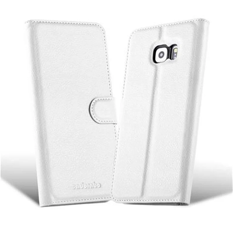 Cadorabo Hülle kompatibel mit Samsung Galaxy S6 EDGE Schutzhülle mit Magnetverschluss, Standfunktion und Kartenfach