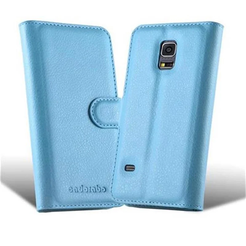 Cadorabo Hülle kompatibel mit Samsung Galaxy S5 MINI / S5 MINI DUOS Schutzhülle mit Magnetverschluss, Standfunktion und Kartenfach