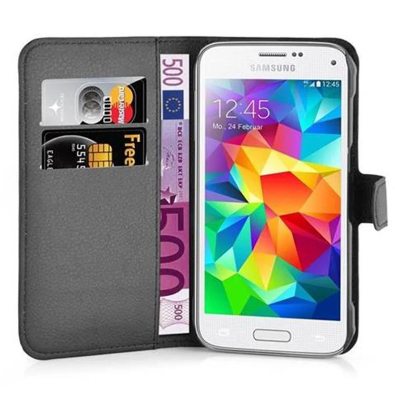 Cadorabo Hülle kompatibel mit Samsung Galaxy S5 ACTIVE Schutzhülle mit Magnetverschluss, Standfunktion und Kartenfach