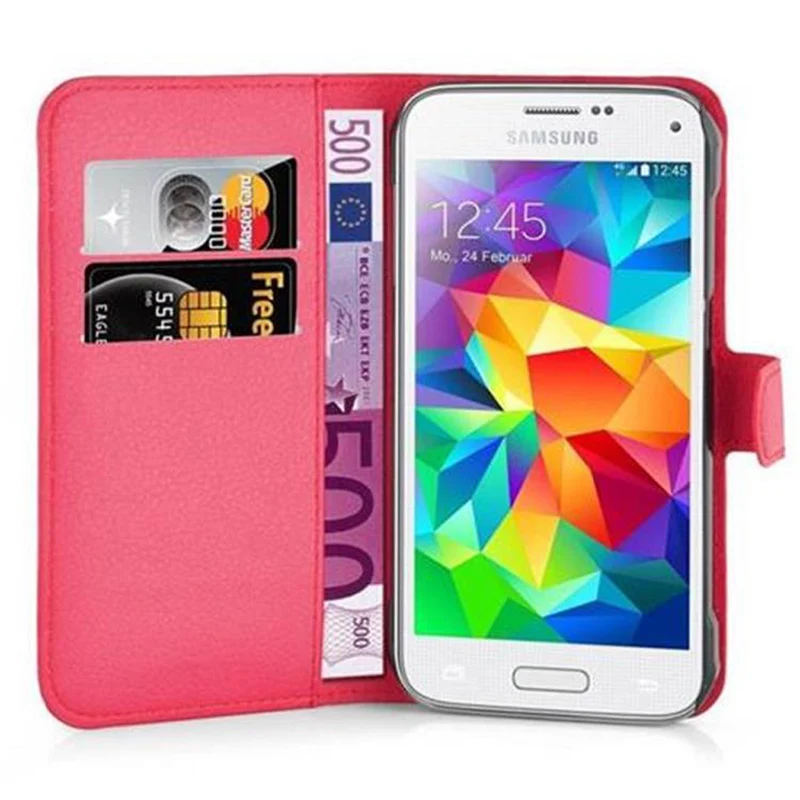 Cadorabo Hülle kompatibel mit Samsung Galaxy S5 ACTIVE Schutzhülle mit Magnetverschluss, Standfunktion und Kartenfach