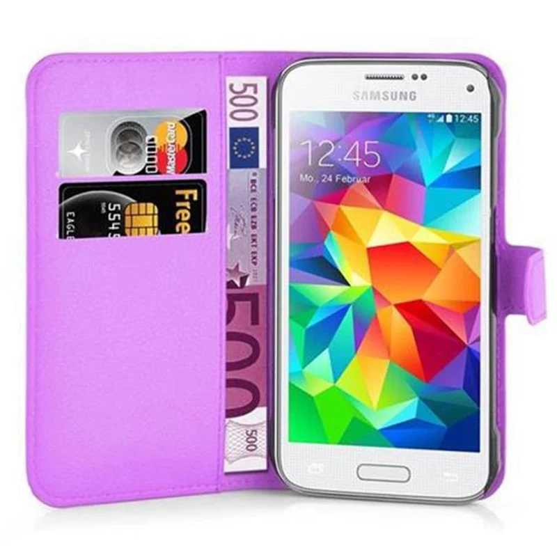Cadorabo Hülle kompatibel mit Samsung Galaxy S5 ACTIVE Schutzhülle mit Magnetverschluss, Standfunktion und Kartenfach