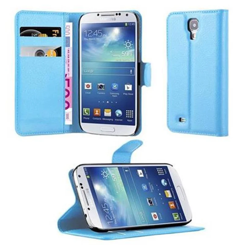 Cadorabo Hülle kompatibel mit Samsung Galaxy S4 Schutzhülle mit Magnetverschluss, Standfunktion und Kartenfach