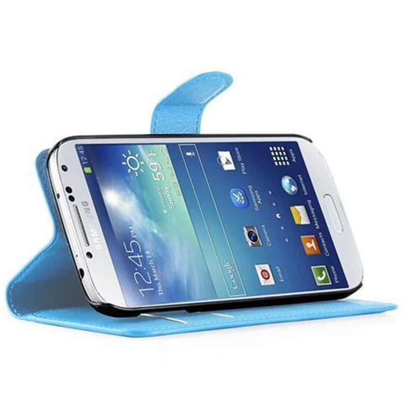 Cadorabo Hülle kompatibel mit Samsung Galaxy S4 Schutzhülle mit Magnetverschluss, Standfunktion und Kartenfach