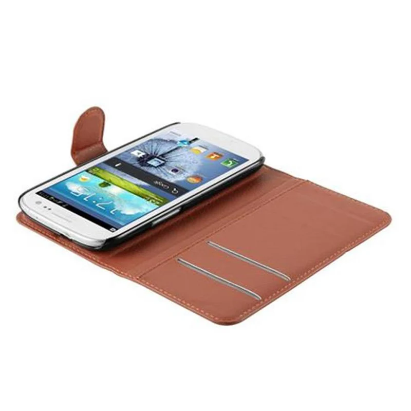 Cadorabo Hülle kompatibel mit Samsung Galaxy S3 MINI Schutzhülle mit Magnetverschluss, Standfunktion und Kartenfach