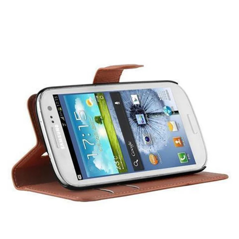 Cadorabo Hülle kompatibel mit Samsung Galaxy S3 MINI Schutzhülle mit Magnetverschluss, Standfunktion und Kartenfach