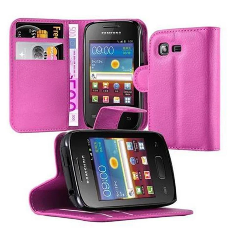 Cadorabo Hülle kompatibel mit Samsung Galaxy POCKET 2 Schutzhülle mit Magnetverschluss, Standfunktion und Kartenfach