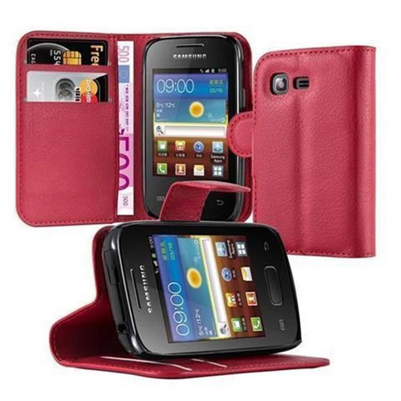 Cadorabo Hülle kompatibel mit Samsung Galaxy POCKET 2 Schutzhülle mit Magnetverschluss, Standfunktion und Kartenfach