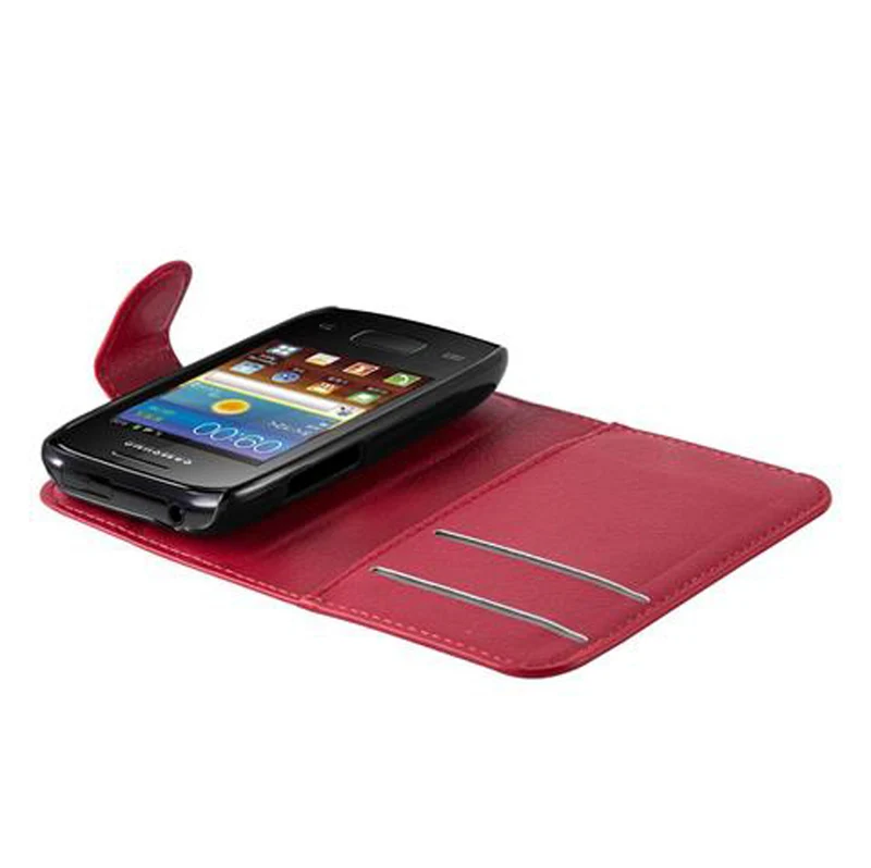 Cadorabo Hülle kompatibel mit Samsung Galaxy POCKET 2 Schutzhülle mit Magnetverschluss, Standfunktion und Kartenfach
