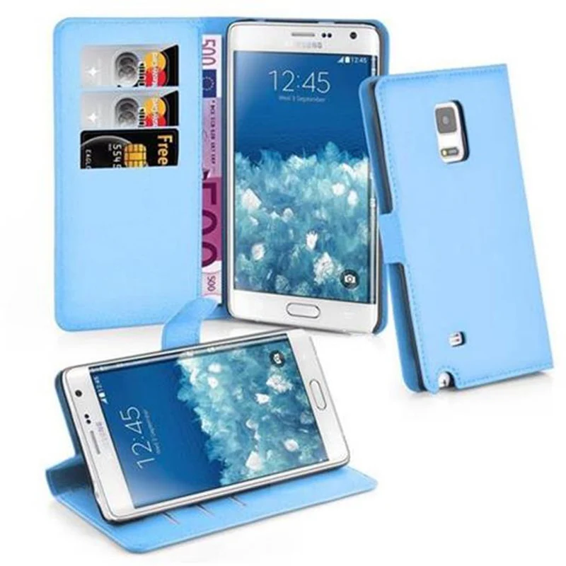 Cadorabo Hülle kompatibel mit Samsung Galaxy NOTE EDGE Schutzhülle mit Magnetverschluss, Standfunktion und Kartenfach