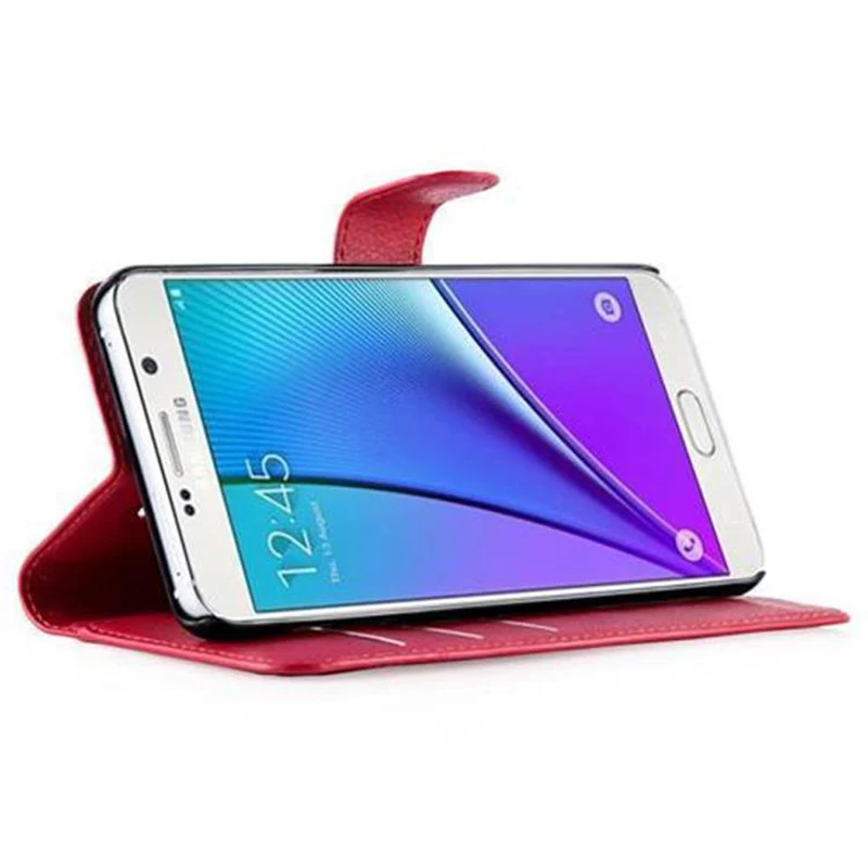 Cadorabo Hülle kompatibel mit Samsung Galaxy NOTE 5 Schutzhülle mit Magnetverschluss, Standfunktion und Kartenfach