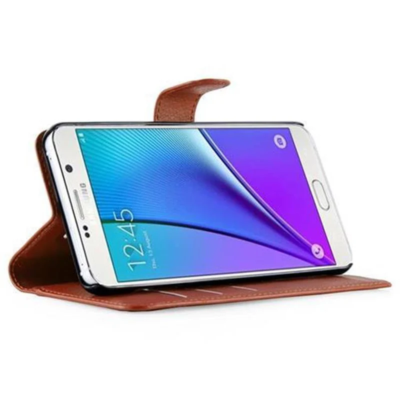 Cadorabo Hülle kompatibel mit Samsung Galaxy NOTE 5 Schutzhülle mit Magnetverschluss, Standfunktion und Kartenfach