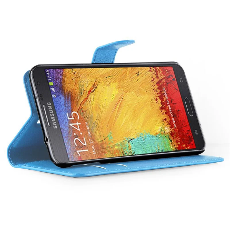 Cadorabo Hülle kompatibel mit Samsung Galaxy NOTE 3 NEO Schutzhülle mit Magnetverschluss, Standfunktion und Kartenfach
