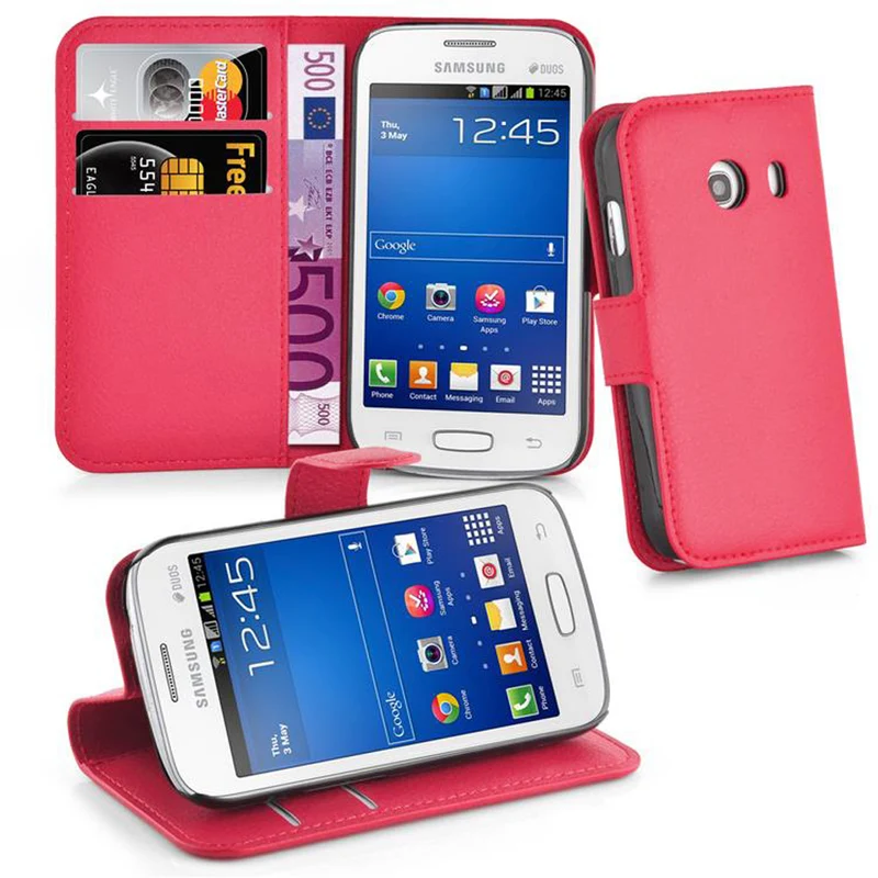 Cadorabo Hülle kompatibel mit Samsung Galaxy ACE STYLE Schutzhülle mit Magnetverschluss, Standfunktion und Kartenfach