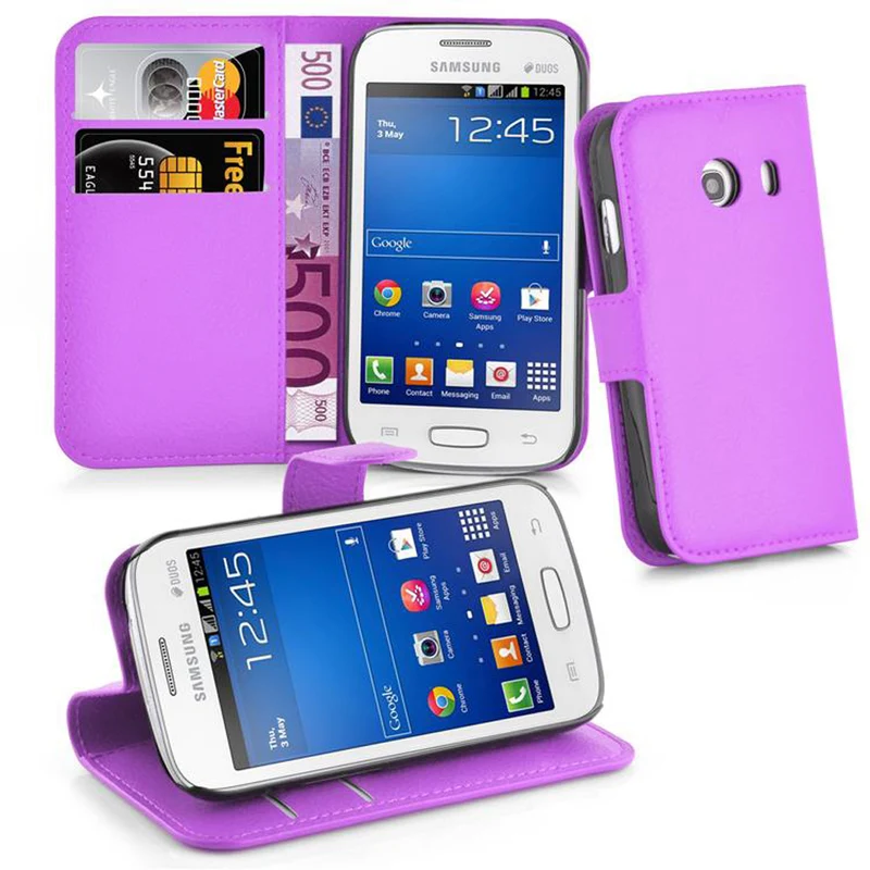 Cadorabo Hülle kompatibel mit Samsung Galaxy ACE STYLE Schutzhülle mit Magnetverschluss, Standfunktion und Kartenfach