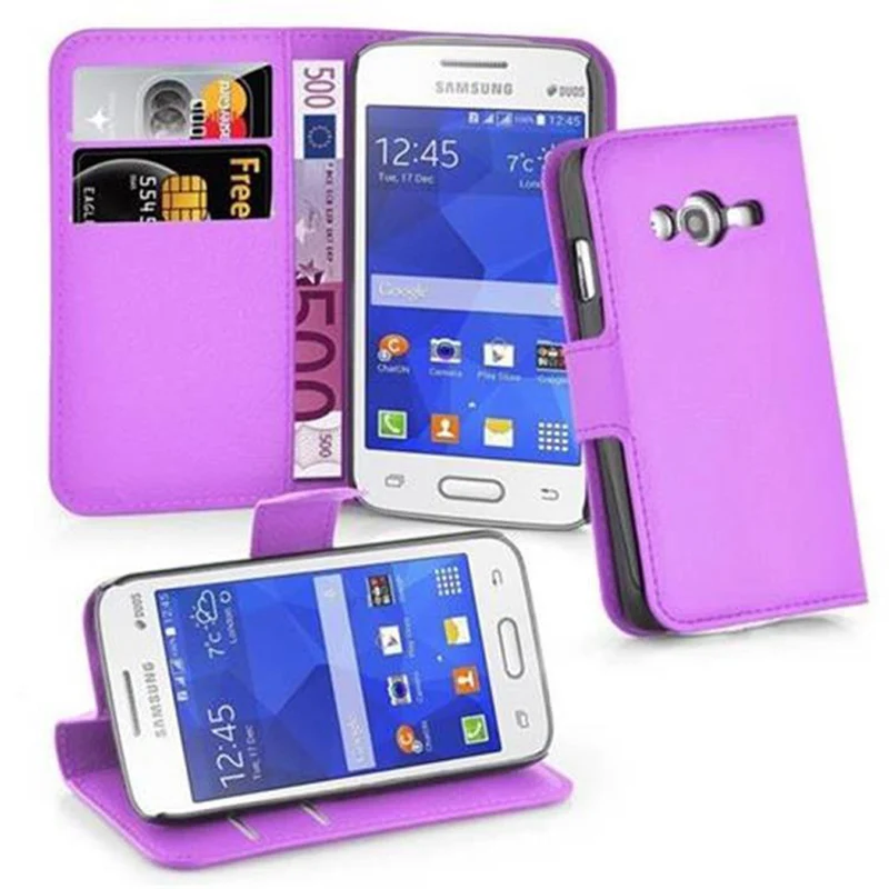 Cadorabo Hülle kompatibel mit Samsung Galaxy ACE 4 LITE Schutzhülle mit Magnetverschluss, Standfunktion und Kartenfach