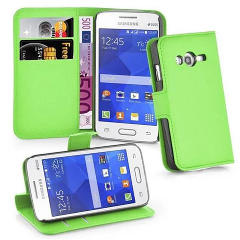 Cadorabo Hülle kompatibel mit Samsung Galaxy ACE 4 LITE Schutzhülle mit Magnetverschluss, Standfunktion und Kartenfach