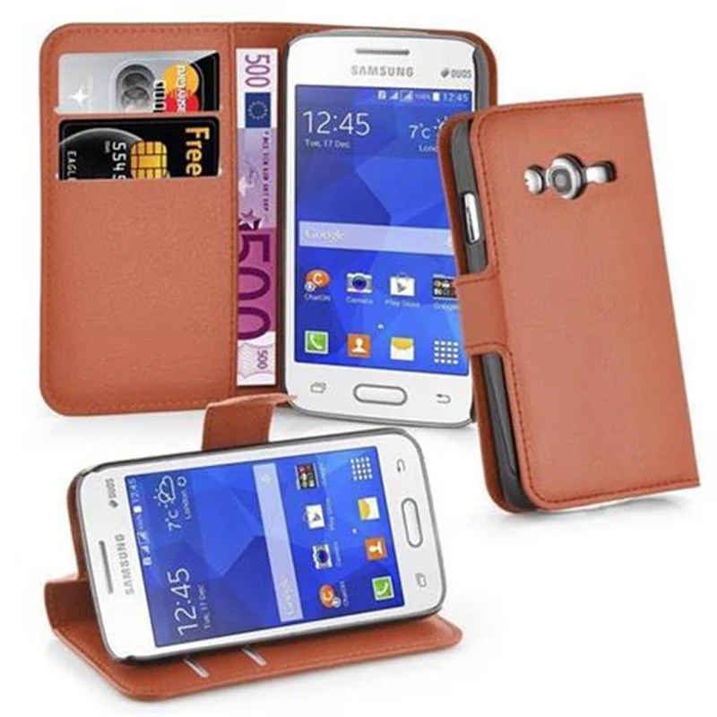 Cadorabo Hülle kompatibel mit Samsung Galaxy ACE 4 LITE Schutzhülle mit Magnetverschluss, Standfunktion und Kartenfach