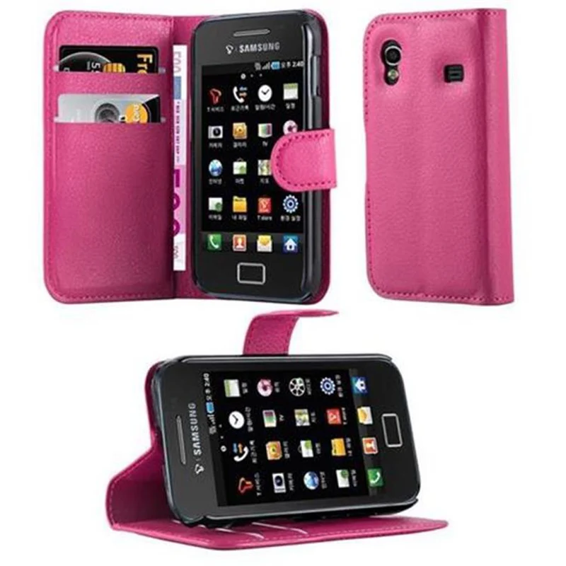 Cadorabo Hülle kompatibel mit Samsung Galaxy ACE 1 Schutzhülle mit Magnetverschluss, Standfunktion und Kartenfach