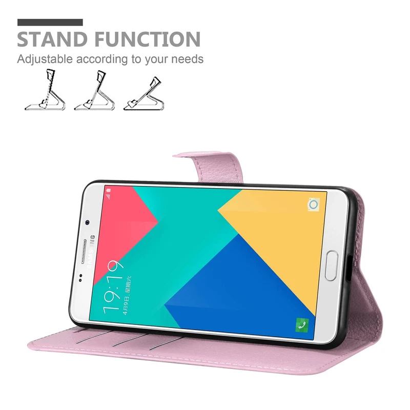Cadorabo Hülle kompatibel mit Samsung Galaxy A9 2016 Schutzhülle mit Magnetverschluss, Standfunktion und Kartenfach