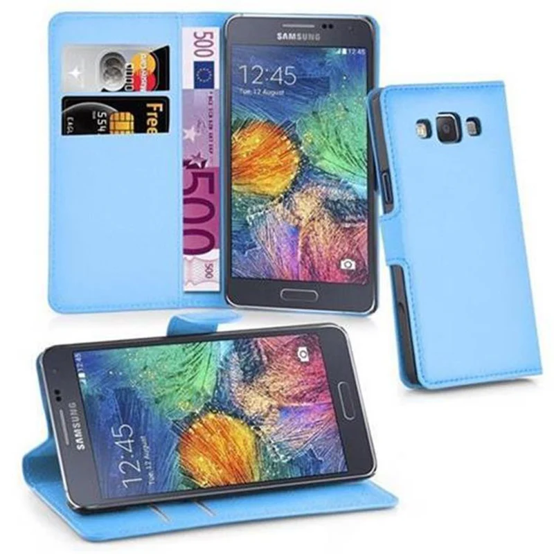 Cadorabo Hülle kompatibel mit Samsung Galaxy A7 2015 Schutzhülle mit Magnetverschluss, Standfunktion und Kartenfach