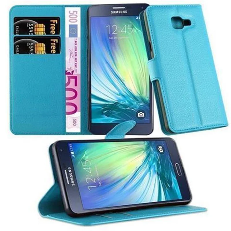 Cadorabo Hülle kompatibel mit Samsung Galaxy A5 2016 Schutzhülle mit Magnetverschluss, Standfunktion und Kartenfach