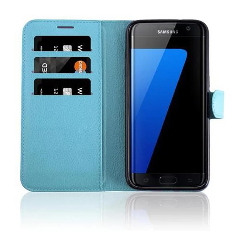 Cadorabo Hülle kompatibel mit Samsung Galaxy S7 EDGE Schutzhülle mit Magnetverschluss, Standfunktion und Kartenfach