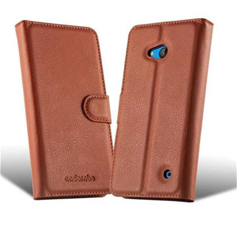 Cadorabo Hülle kompatibel mit Nokia Lumia 640 Schutzhülle mit Magnetverschluss, Standfunktion und Kartenfach