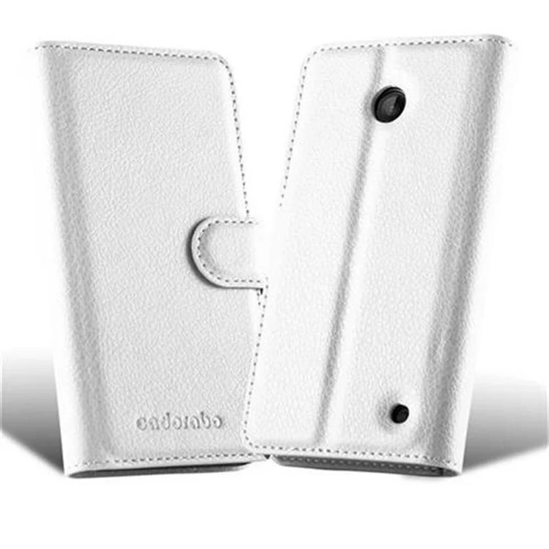 Cadorabo Hülle kompatibel mit Nokia Lumia 630 / 635 Schutzhülle mit Magnetverschluss, Standfunktion und Kartenfach