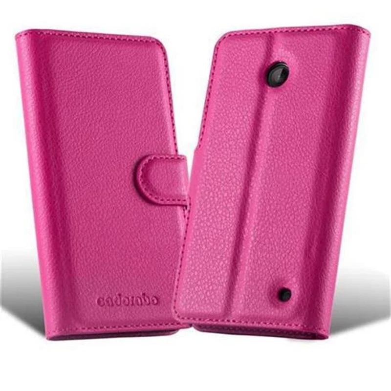 Cadorabo Hülle kompatibel mit Nokia Lumia 630 / 635 Schutzhülle mit Magnetverschluss, Standfunktion und Kartenfach