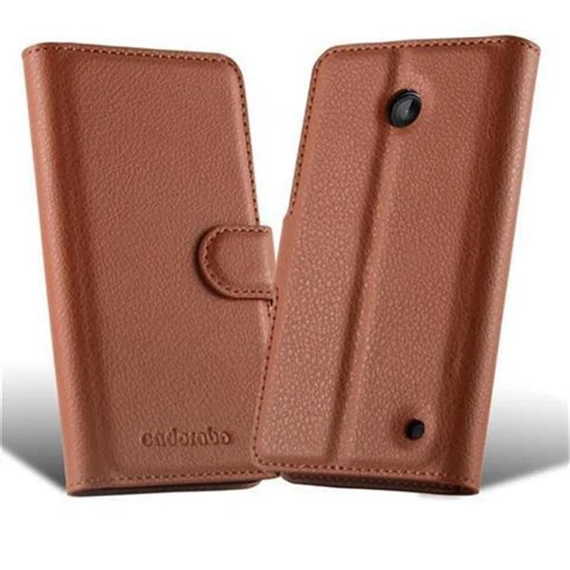 Cadorabo Hülle kompatibel mit Nokia Lumia 630 / 635 Schutzhülle mit Magnetverschluss, Standfunktion und Kartenfach