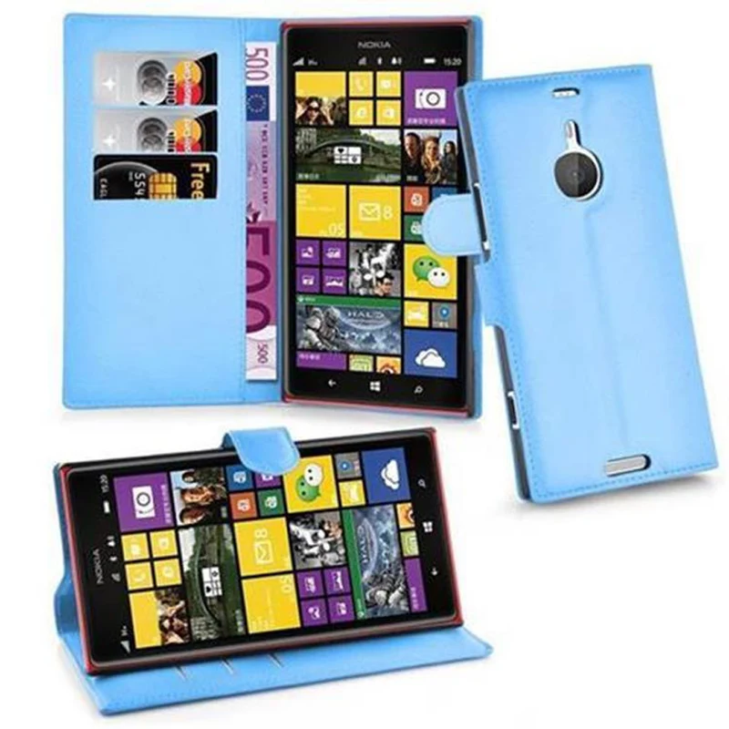 Cadorabo Hülle kompatibel mit Nokia Lumia 1520 Schutzhülle mit Magnetverschluss, Standfunktion und Kartenfach