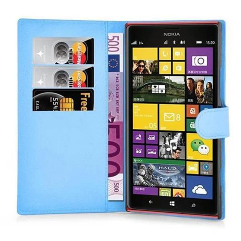 Cadorabo Hülle kompatibel mit Nokia Lumia 1520 Schutzhülle mit Magnetverschluss, Standfunktion und Kartenfach
