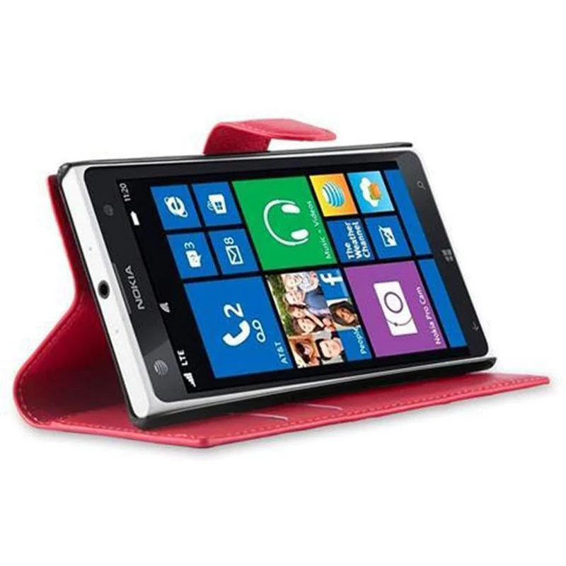 Cadorabo Hülle kompatibel mit Nokia Lumia 1020 Schutzhülle mit Magnetverschluss, Standfunktion und Kartenfach