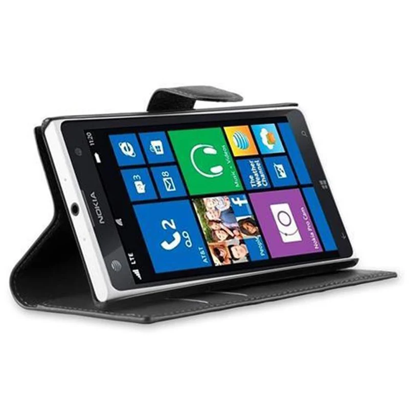 Cadorabo Hülle kompatibel mit Nokia Lumia 1020 Schutzhülle mit Magnetverschluss, Standfunktion und Kartenfach