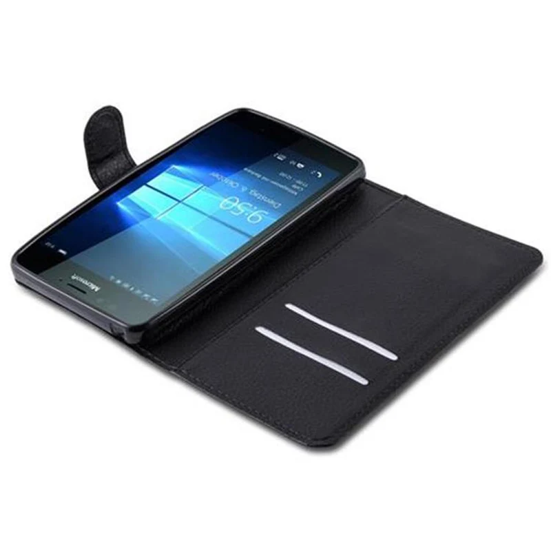 Cadorabo Hülle kompatibel mit Nokia Lumia 950 Schutzhülle mit Magnetverschluss, Standfunktion und Kartenfach