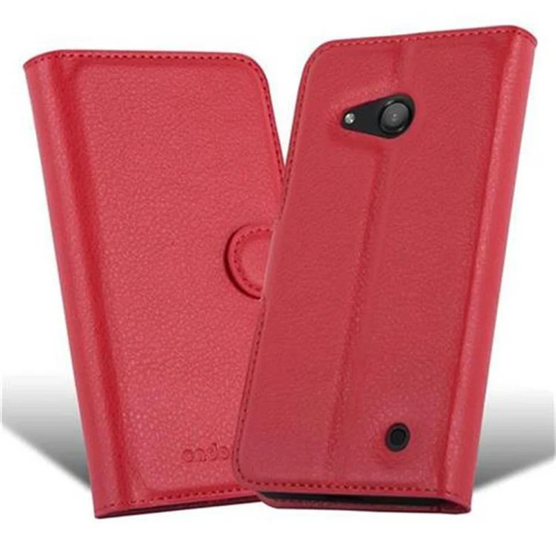 Cadorabo Hülle kompatibel mit Nokia Lumia 550 Schutzhülle mit Magnetverschluss, Standfunktion und Kartenfach