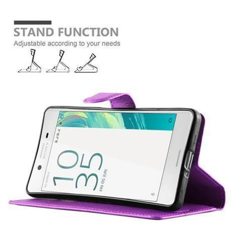 Cadorabo Hülle kompatibel mit Sony Xperia X PERFORMANCE Schutzhülle mit Magnetverschluss, Standfunktion und Kartenfach