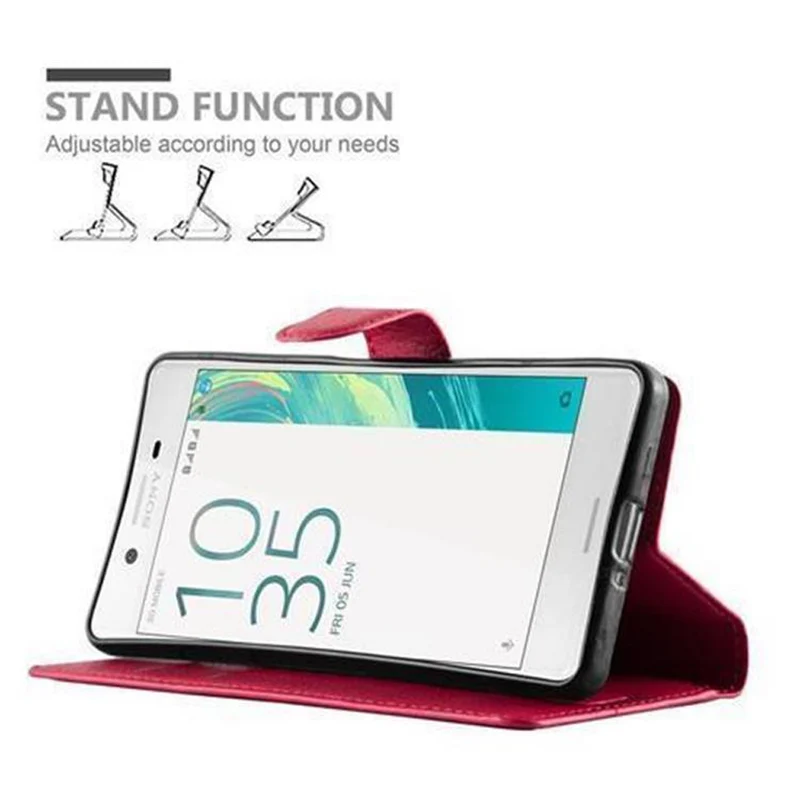 Cadorabo Hülle kompatibel mit Sony Xperia X PERFORMANCE Schutzhülle mit Magnetverschluss, Standfunktion und Kartenfach