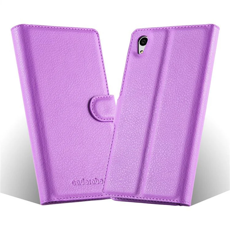 Cadorabo Hülle kompatibel mit Sony Xperia Z5 Schutzhülle mit Magnetverschluss, Standfunktion und Kartenfach