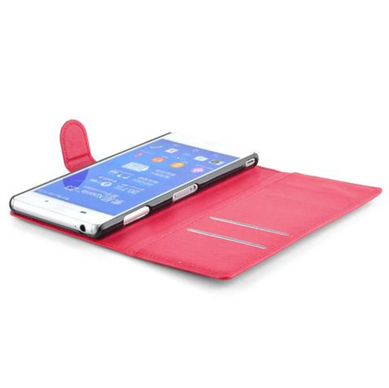 Cadorabo Hülle kompatibel mit Sony Xperia Z3 Schutzhülle mit Magnetverschluss, Standfunktion und Kartenfach