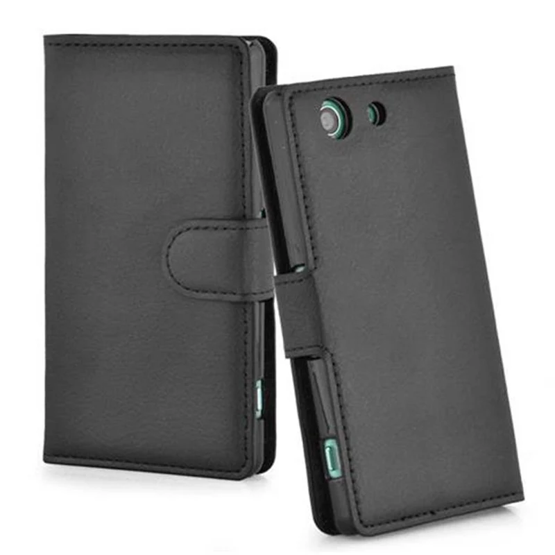 Cadorabo Hülle kompatibel mit Sony Xperia Z3 COMPACT Schutzhülle mit Magnetverschluss, Standfunktion und Kartenfach