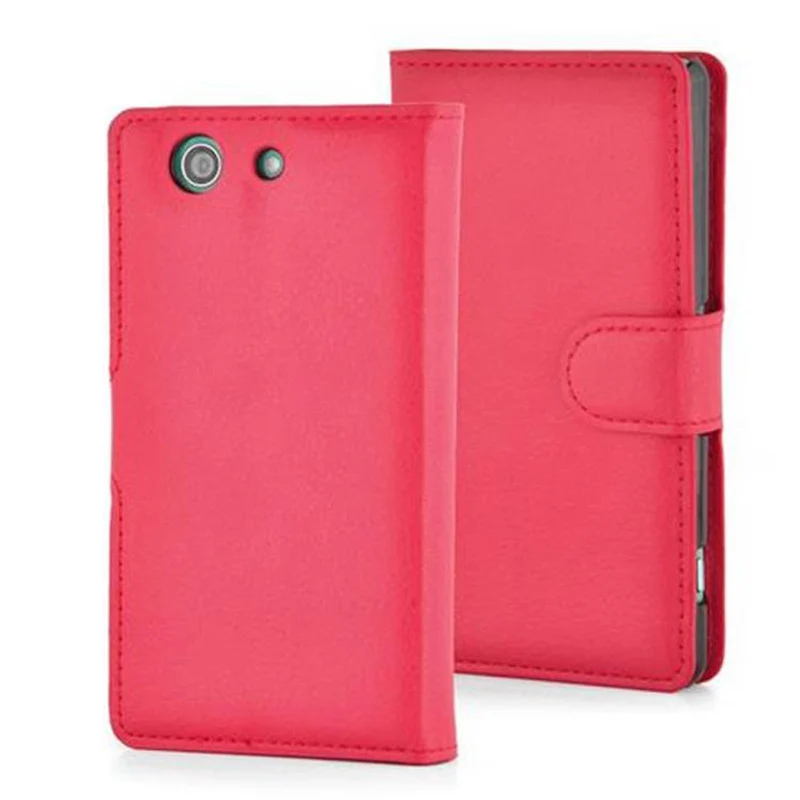 Cadorabo Hülle kompatibel mit Sony Xperia Z3 COMPACT Schutzhülle mit Magnetverschluss, Standfunktion und Kartenfach