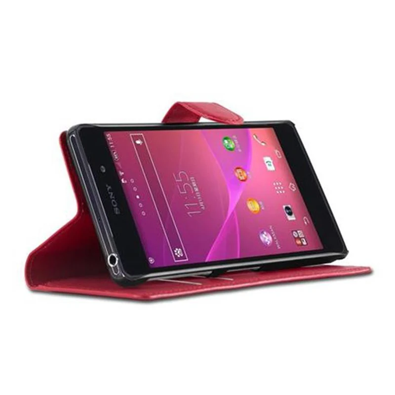 Cadorabo Hülle kompatibel mit Sony Xperia Z2 Schutzhülle mit Magnetverschluss, Standfunktion und Kartenfach