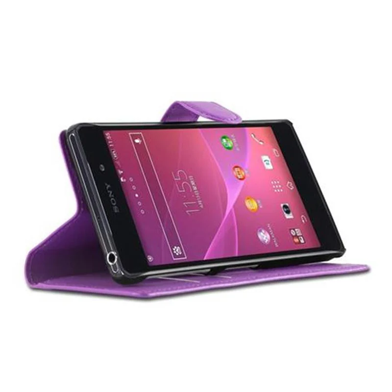 Cadorabo Hülle kompatibel mit Sony Xperia Z2 Schutzhülle mit Magnetverschluss, Standfunktion und Kartenfach