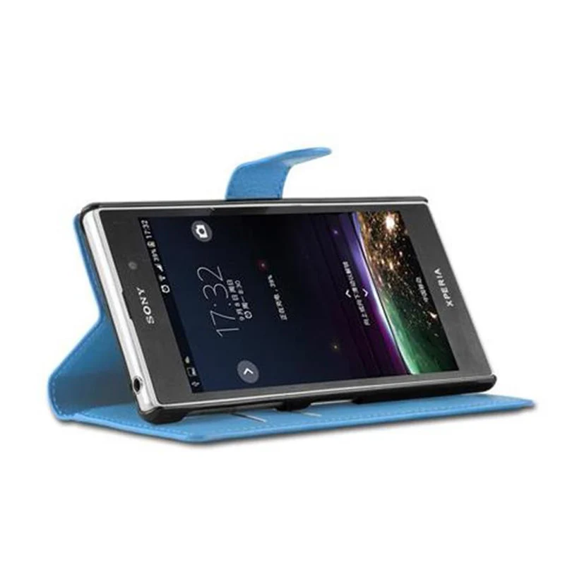 Cadorabo Hülle kompatibel mit Sony Xperia Z1 Schutzhülle mit Magnetverschluss, Standfunktion und Kartenfach