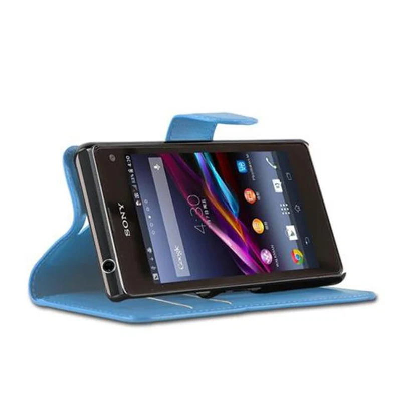 Cadorabo Hülle kompatibel mit Sony Xperia Z1 COMPACT Schutzhülle mit Magnetverschluss, Standfunktion und Kartenfach