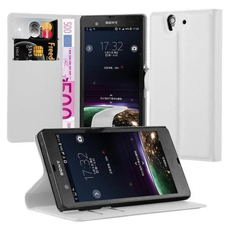 Cadorabo Hülle kompatibel mit Sony Xperia Z Schutzhülle mit Magnetverschluss, Standfunktion und Kartenfach