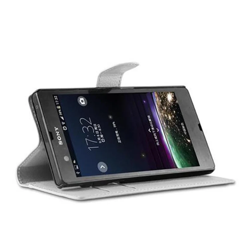 Cadorabo Hülle kompatibel mit Sony Xperia Z Schutzhülle mit Magnetverschluss, Standfunktion und Kartenfach